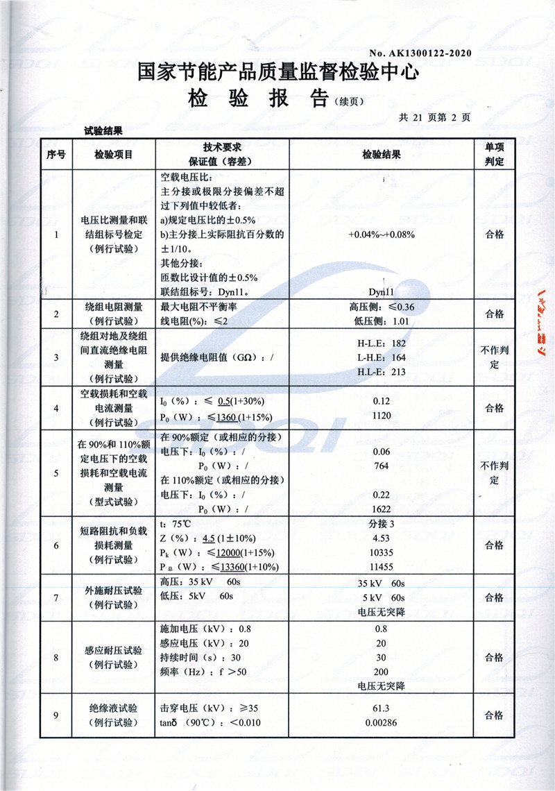 高低压试验报告-S11-1250晋城晋城晋城油浸式变压器-2.jpg